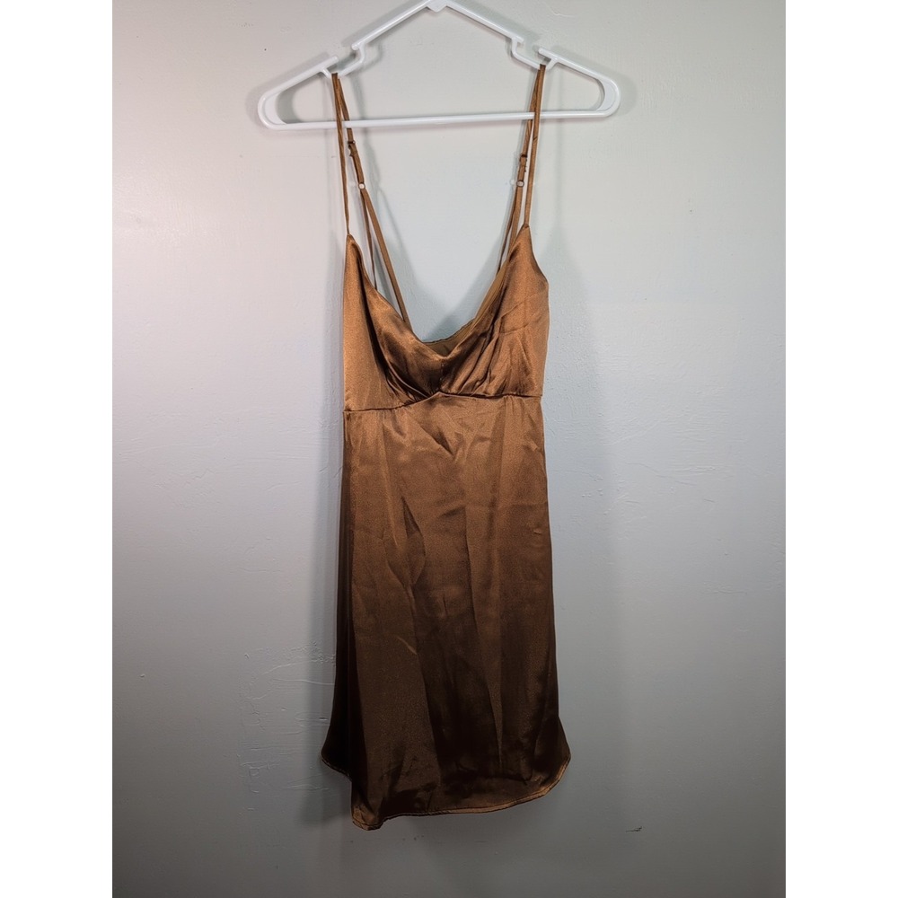 Katia Rae Juniors Sweetheart-Neck Mini Dress Slim Copper Sleeveless Dress New